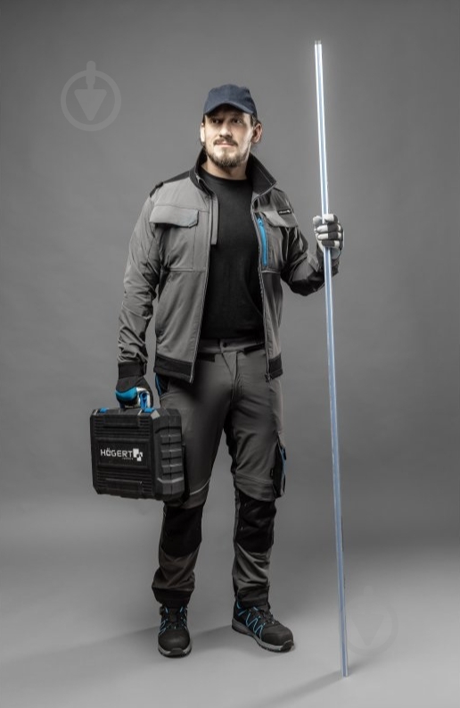 Куртка рабочая HOEGERT TAUBER р. S HT5K811 темно-серый - фото 6