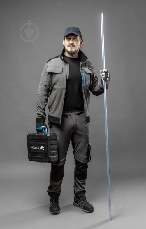 Куртка рабочая HOEGERT TAUBER р. M HT5K811 темно-серый - фото 6 Куртка рабочая HOEGERT TAUBER р. M HT5K811 темно-серый - фото 6