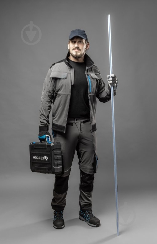 Куртка рабочая HOEGERT TAUBER р. XXL HT5K811 темно-серый - фото 6 Куртка рабочая HOEGERT TAUBER р. XXL HT5K811 темно-серый - фото 6