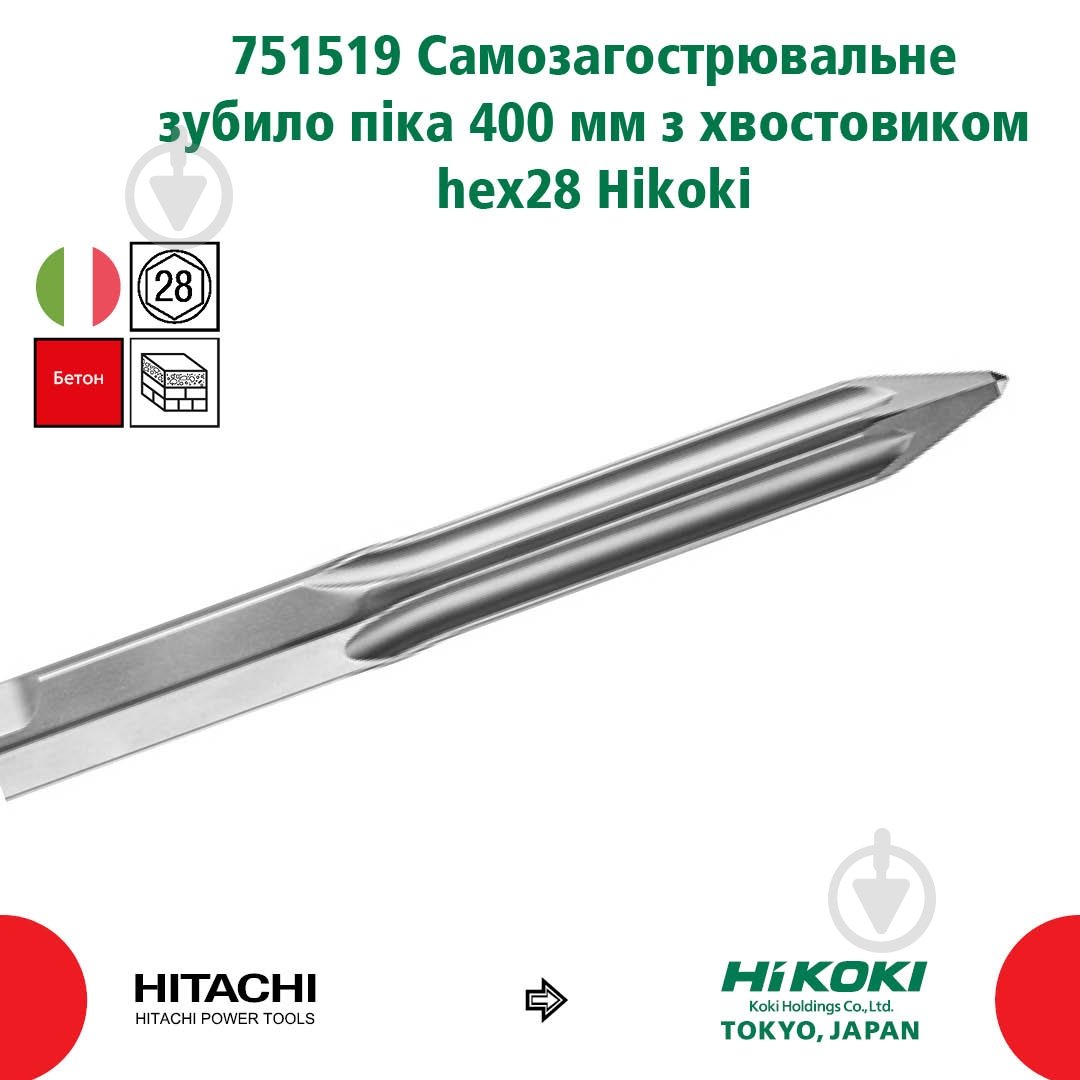 Пика HIKOKI SDS HEX 400 мм 751519 - фото 2
