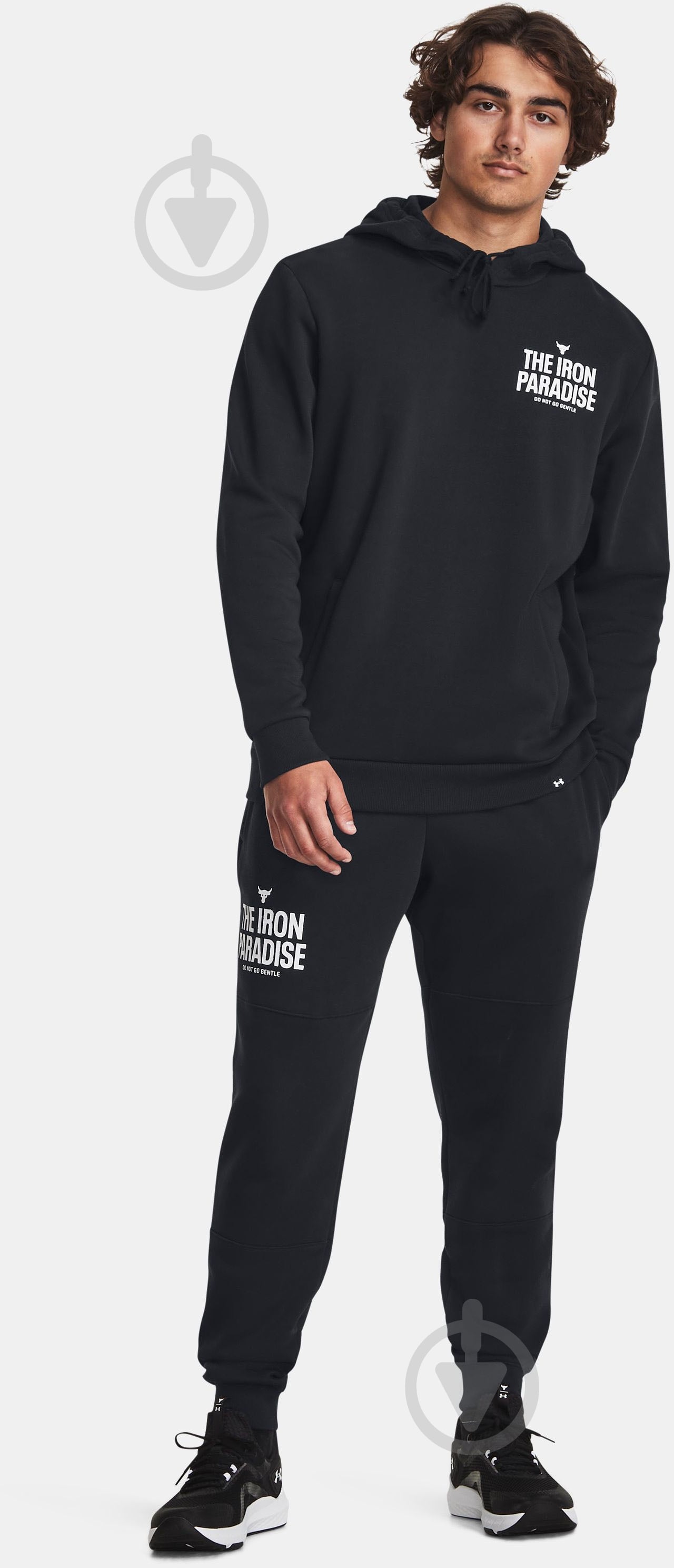 Джемпер Under Armour PJT ROCK RIVAL FLEECE HOODIE 1380107-001 р.M черный - фото 3