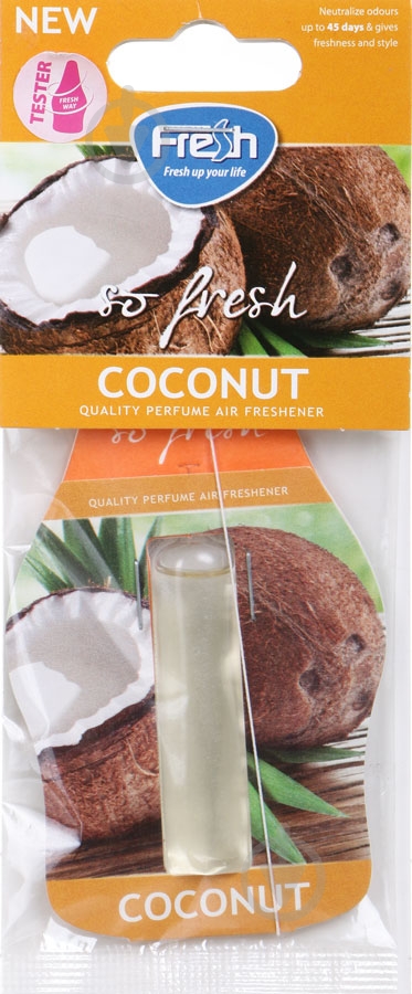 Ароматизатор подвесной FRESHWAY So Fresh Ampule (Кокос) Coconut 4,5 мл - фото 1