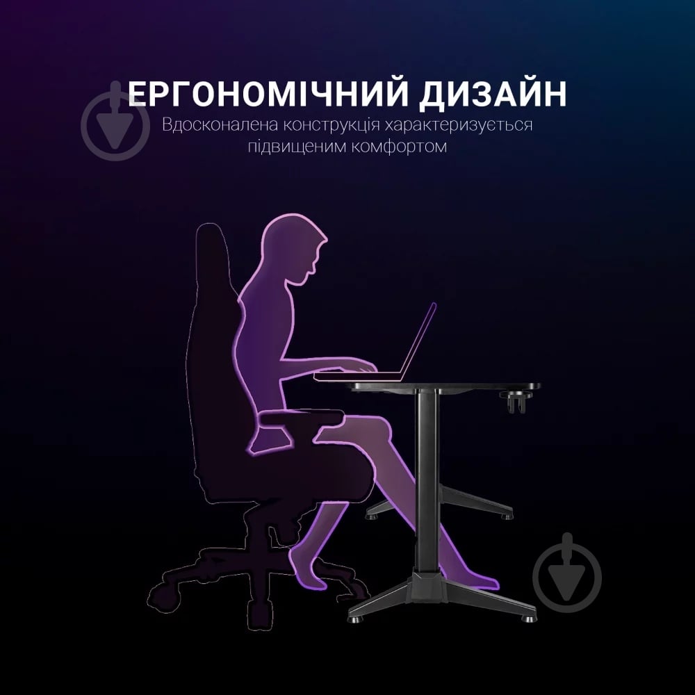 Стіл комп'ютерний GamePro GD112 чорний - фото 23