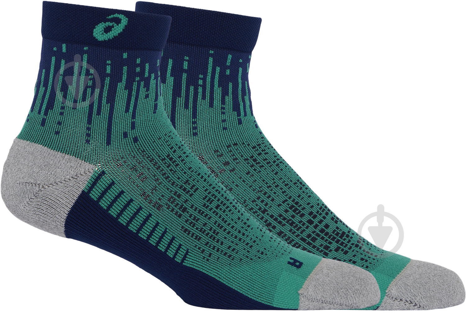 Носки Asics PERFORMANCE RUN SOCK QUARTER 3013A980_302 р.39-42 зеленый - фото 1