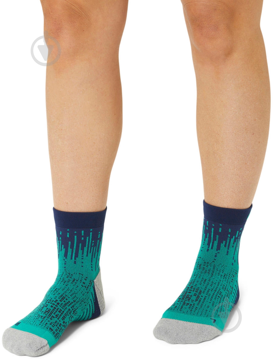 Носки Asics PERFORMANCE RUN SOCK QUARTER 3013A980_302 р.39-42 зеленый - фото 4