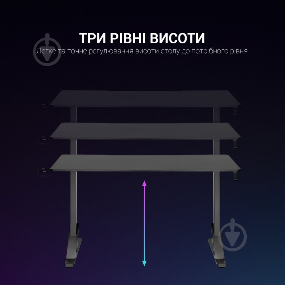 Стол компьютерный GamePro GD214 черный - фото 11