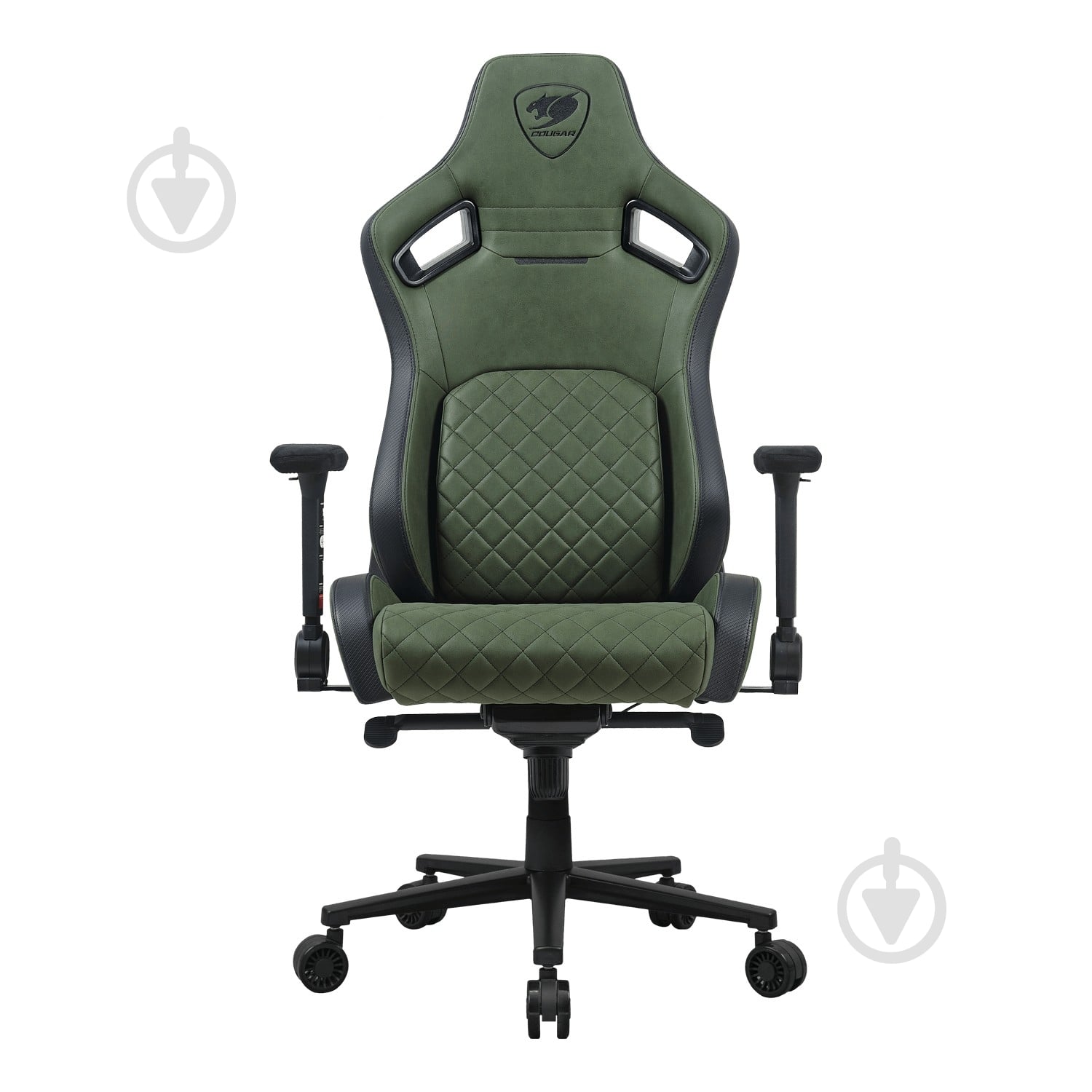 Крісло ігрове Cougar DEFENSOR S Army Green F, дихаюча тканина, сталевий каркас зелений - фото 1
