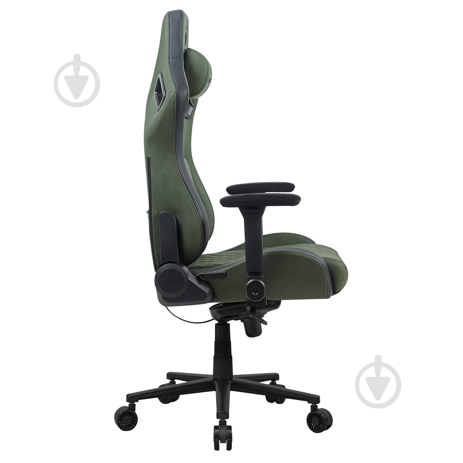 Крісло ігрове Cougar DEFENSOR S Army Green F, дихаюча тканина, сталевий каркас зелений - фото 6