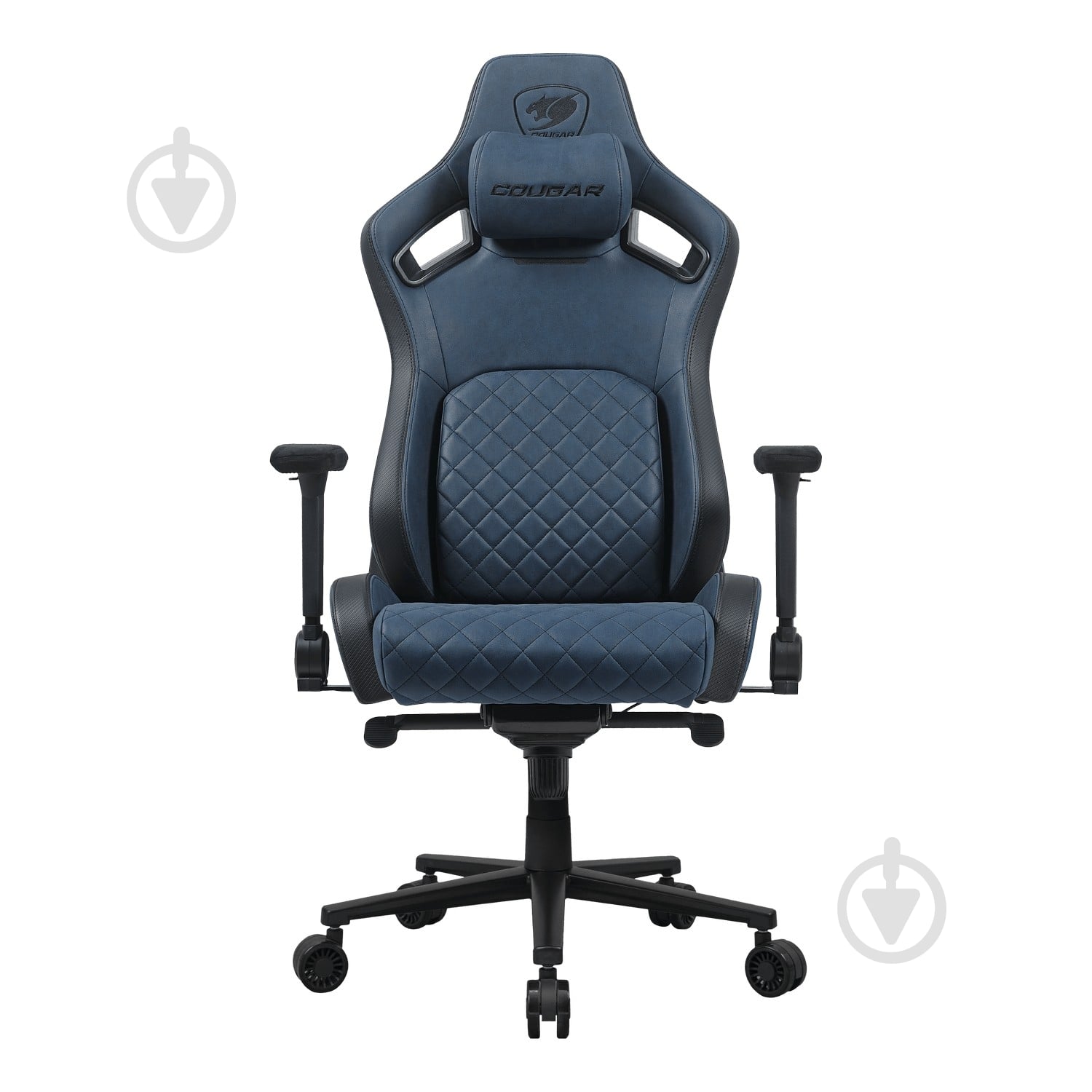 Крісло ігрове Cougar DEFENSOR S Navy Blue F, дихаюча тканина, сталевий каркас синій - фото 10
