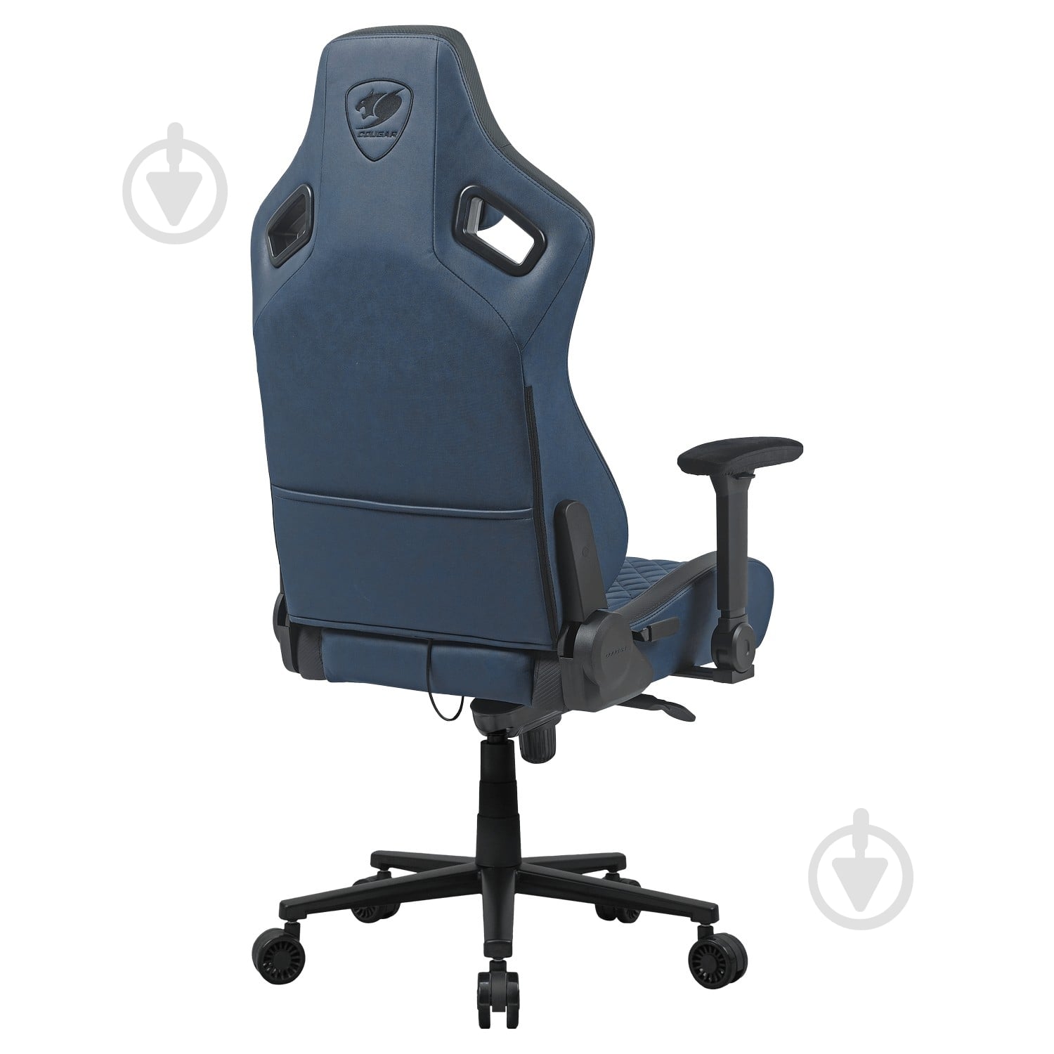 Крісло ігрове Cougar DEFENSOR S Navy Blue F, дихаюча тканина, сталевий каркас синій - фото 7
