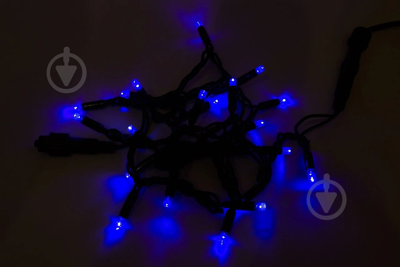 Электрогирлянда линейная Девилон вогнутые лампочки синяя (040506) светодиодная (LED) 20 ламп 2 м - фото 2