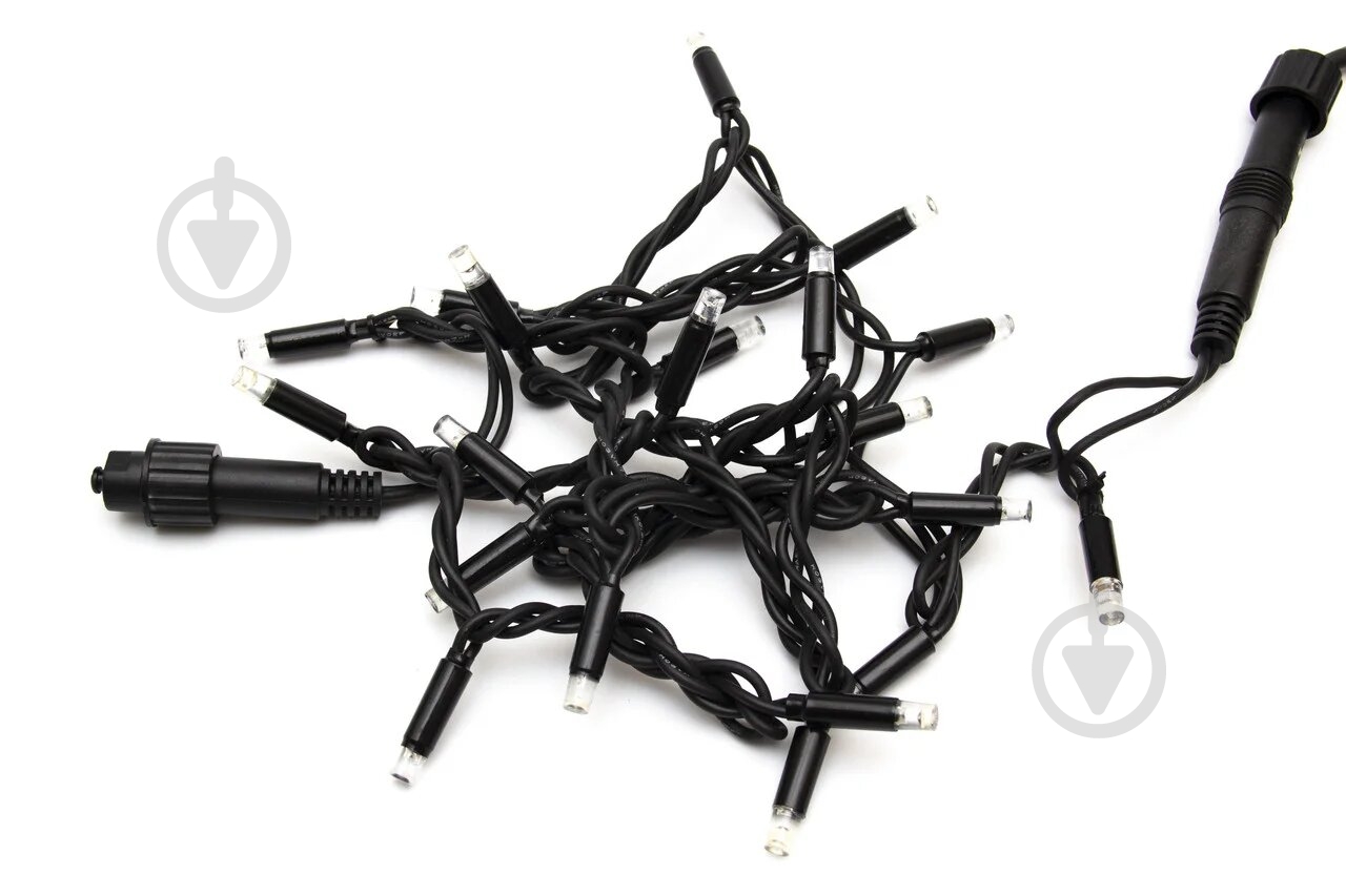 Электрогирлянда линейная Девилон вогнутые лампочки синяя (040506) светодиодная (LED) 20 ламп 2 м - фото 1