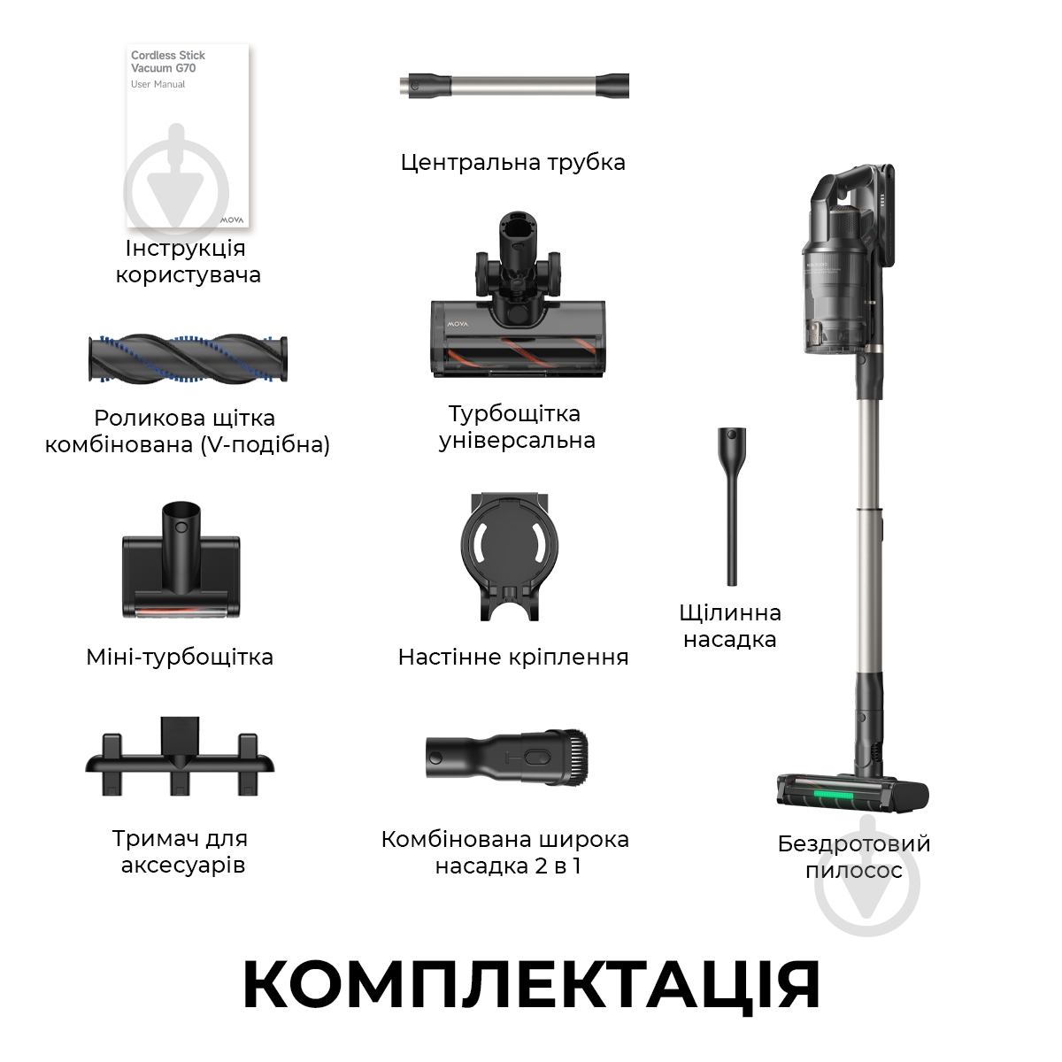 Пылесос аккумуляторный MOVA G70 black - фото 12