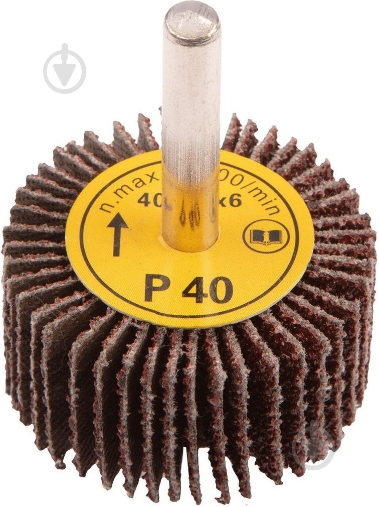 Круг лепестковый GRAPHITE с хвостовиком K40 40 мм P40 55H754 - фото 1 Круг лепестковый GRAPHITE с хвостовиком K40 40 мм P40 55H754 - фото 1