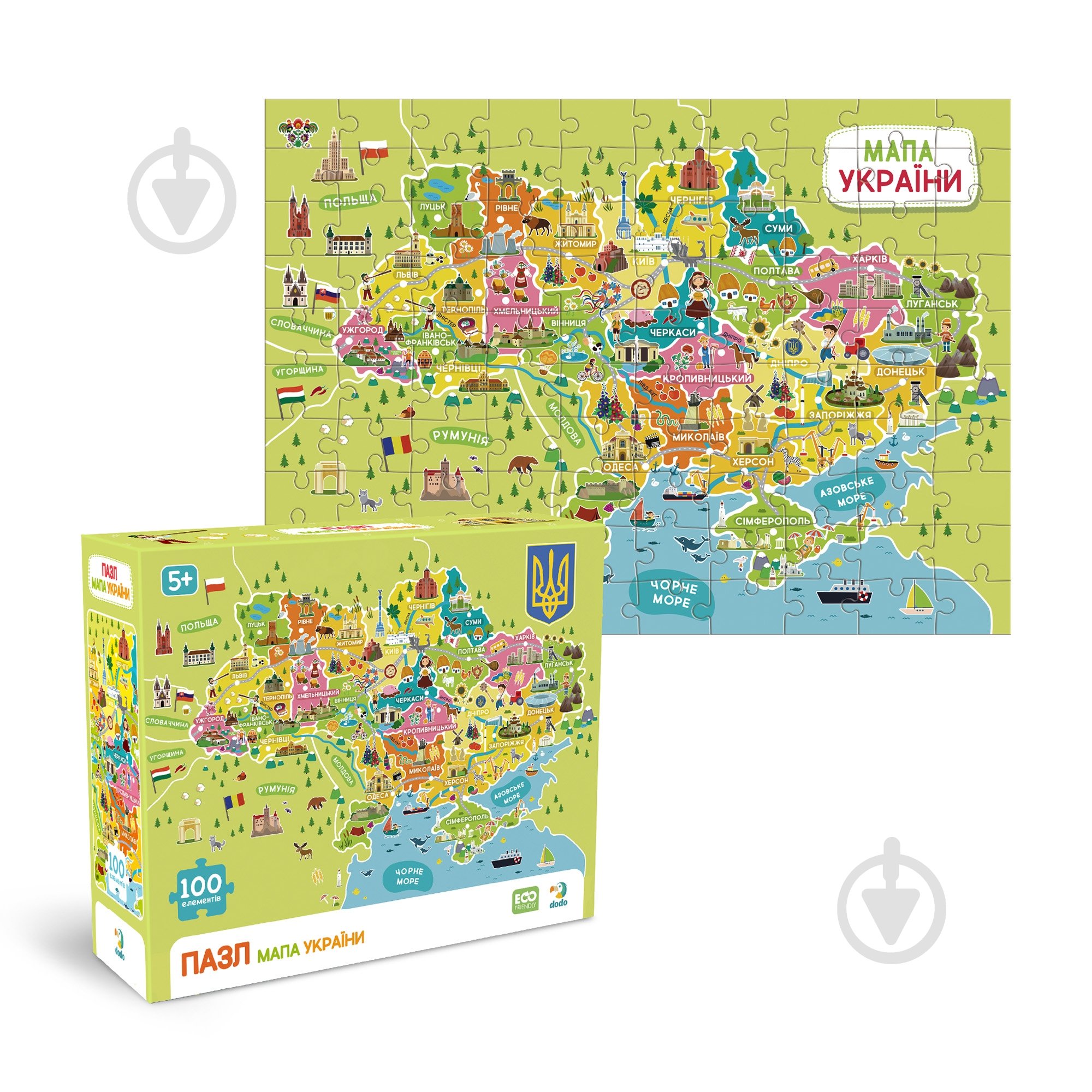 Пазл DoDo Мапа України - фото 2