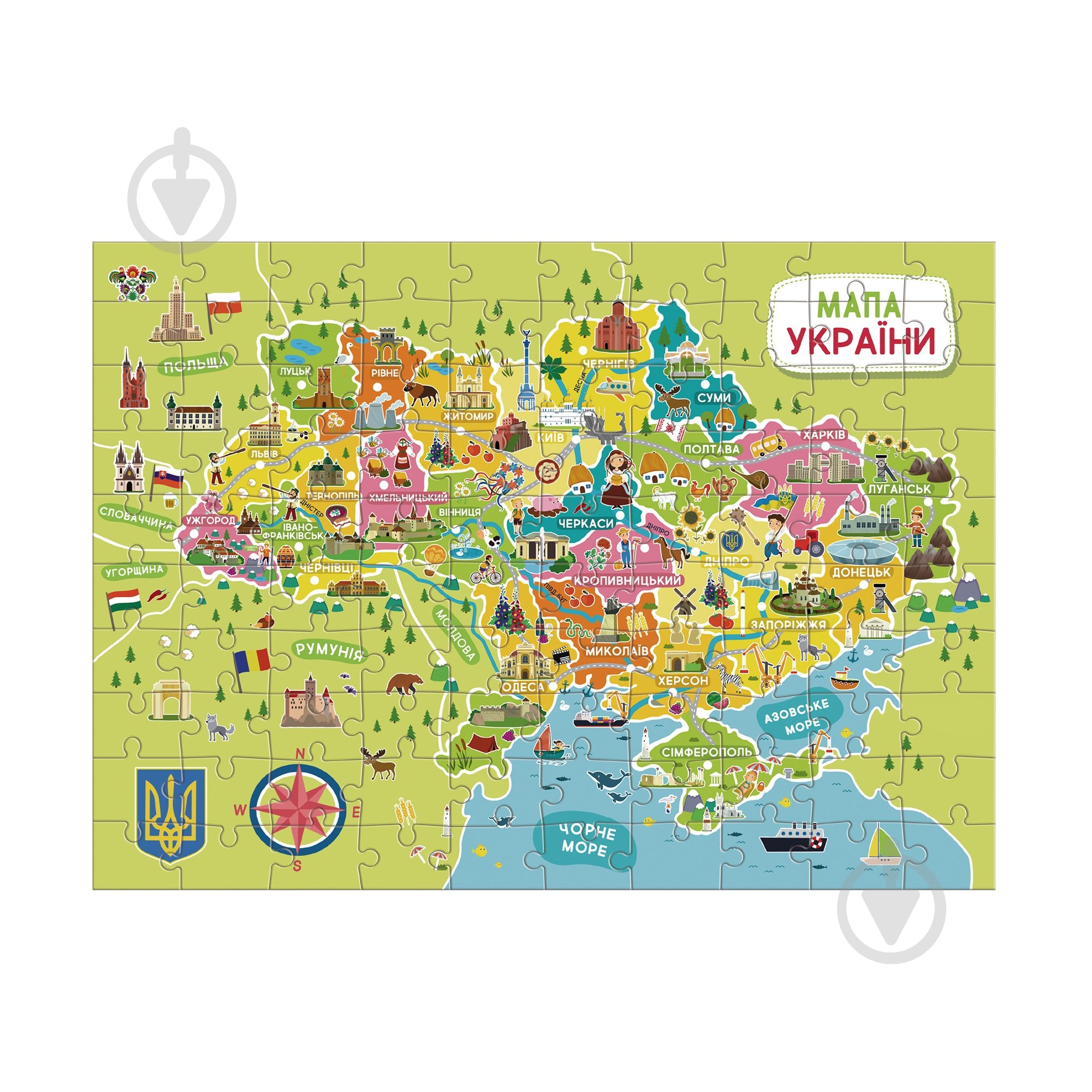 Пазл DoDo Мапа України - фото 3