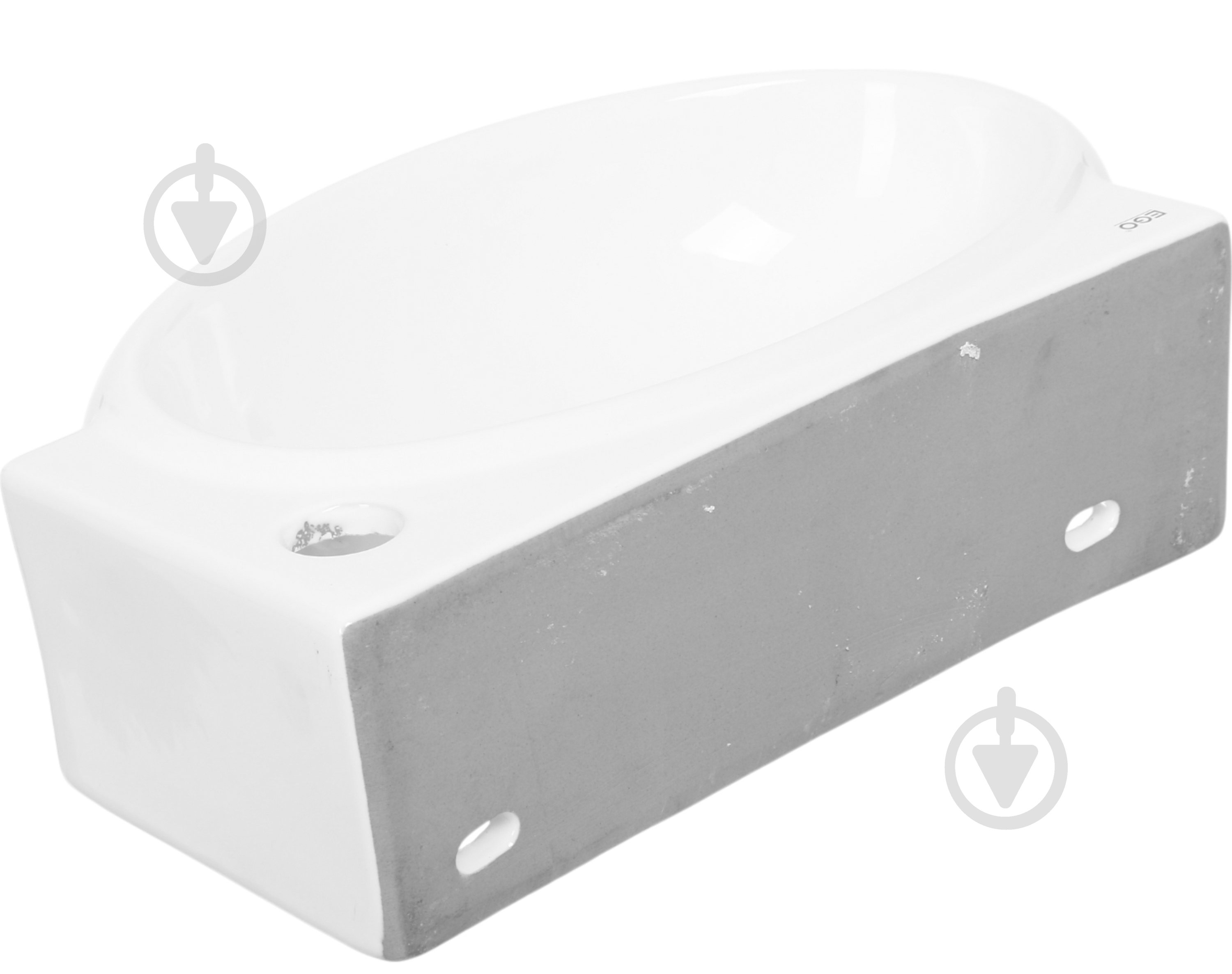 Умывальник EGO подвесной R 43х29х15 см с отверстием под смеситель - фото 5 Умывальник EGO подвесной R 43х29х15 см с отверстием под смеситель - фото 5