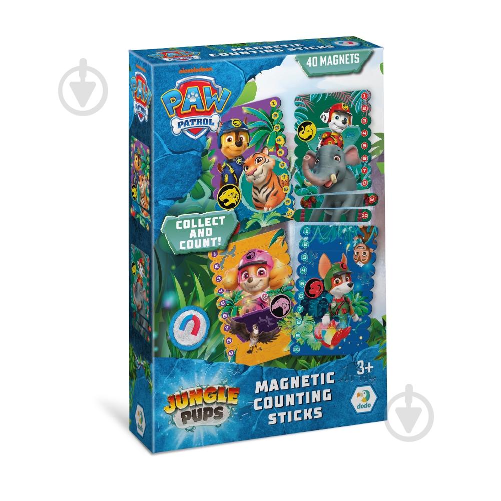 Игра-пазл DoDo Магнитные палочки для счета Paw Patrol Джунгли - фото 1