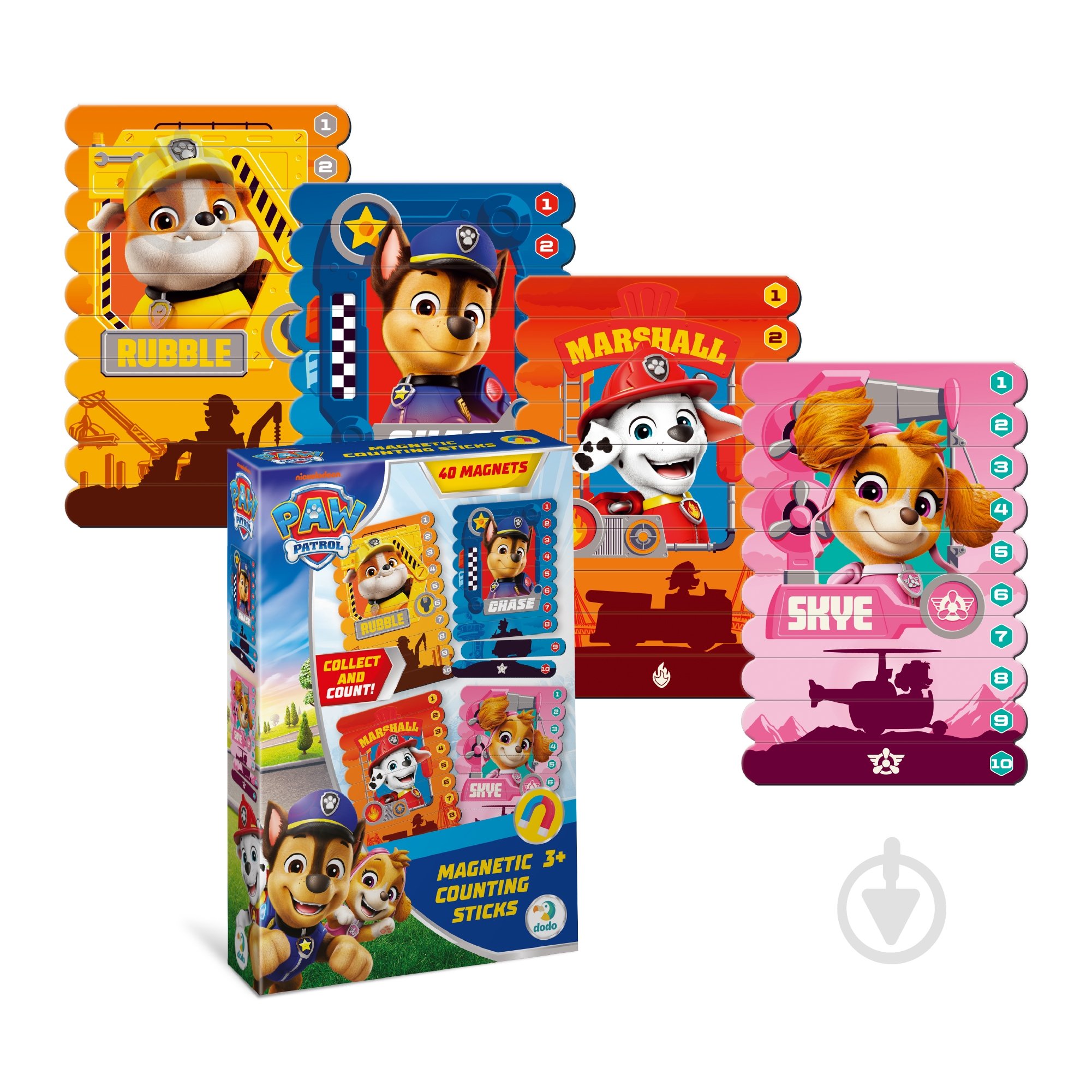 Игра-пазл DoDo Магнитные палочки для счета Paw Patrol Герои-спасатели - фото 2 Игра-пазл DoDo Магнитные палочки для счета Paw Patrol Герои-спасатели - фото 2
