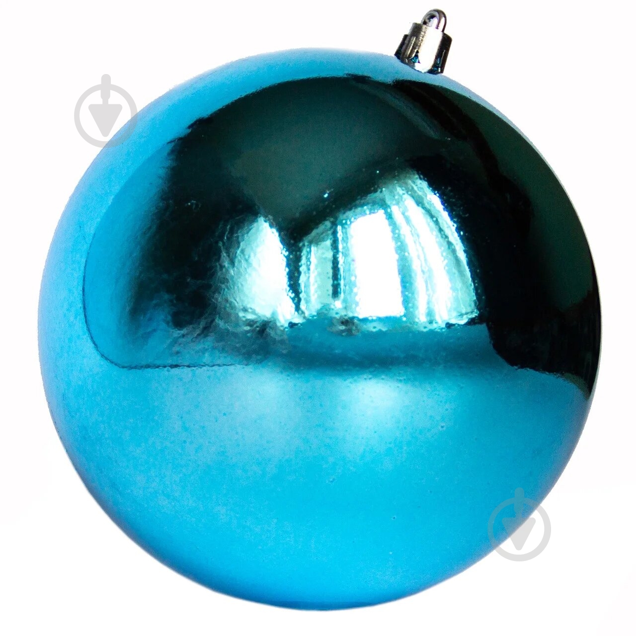 Куля новорічна Девілон 12 см 891442 блакитний - фото 1