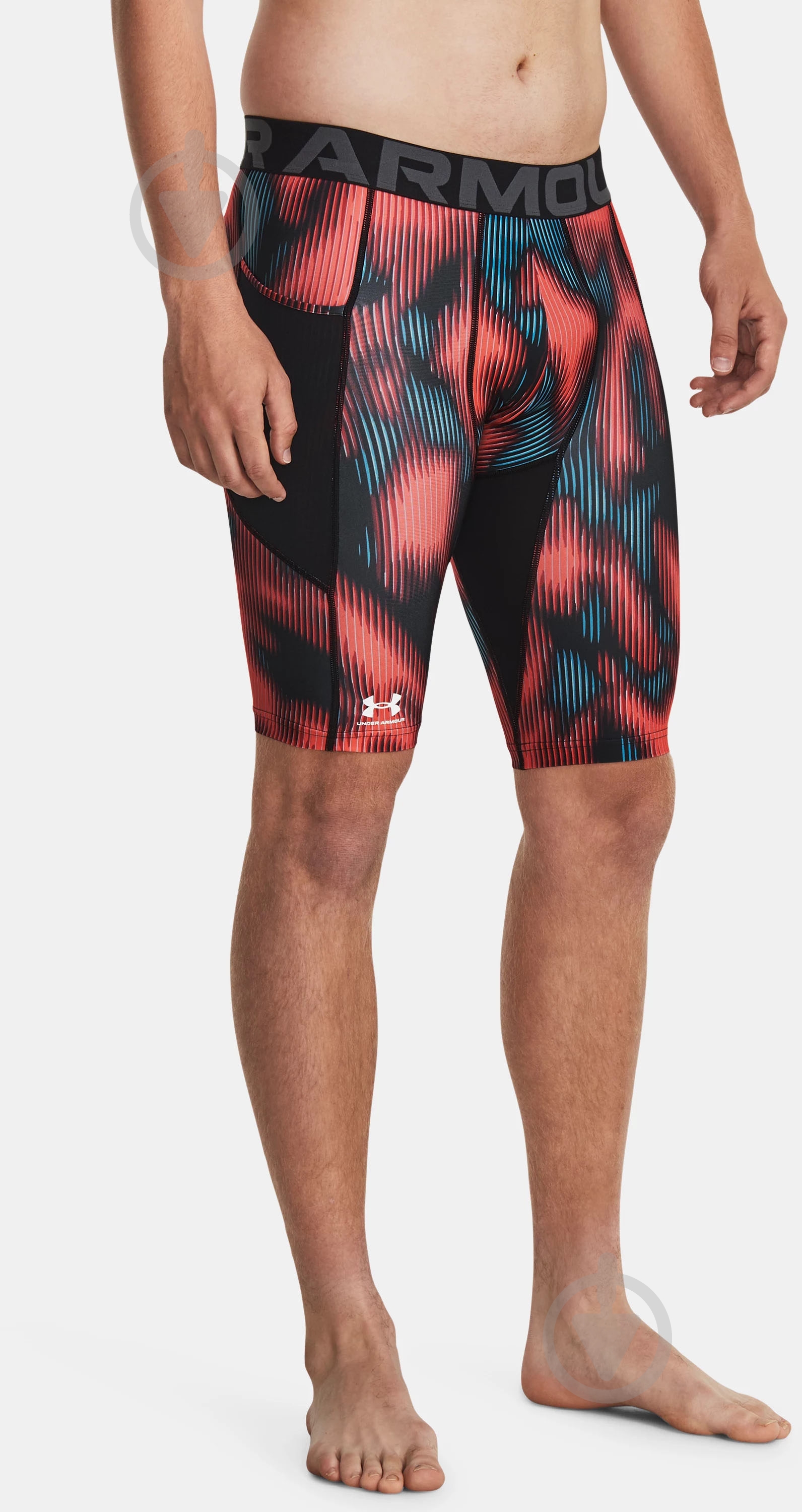 Шорти Under Armour UA HG PRTD LONG SHORTS 1380919-628 р. S-M червоний - фото 1
