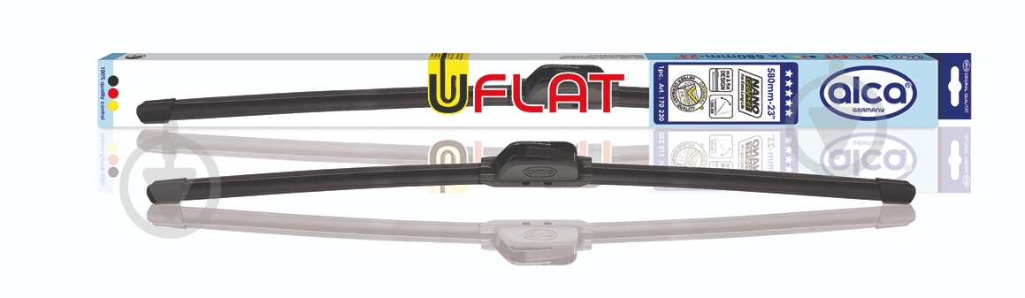 Щетка стеклоочистителя Alca U-FLAT 580 мм 1 шт. - фото 1 Щетка стеклоочистителя Alca U-FLAT 580 мм 1 шт. - фото 1