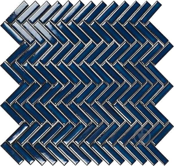 Мозаика Intermatex Tech Chevron Blue Gloss 28,3x27,7 - фото 1