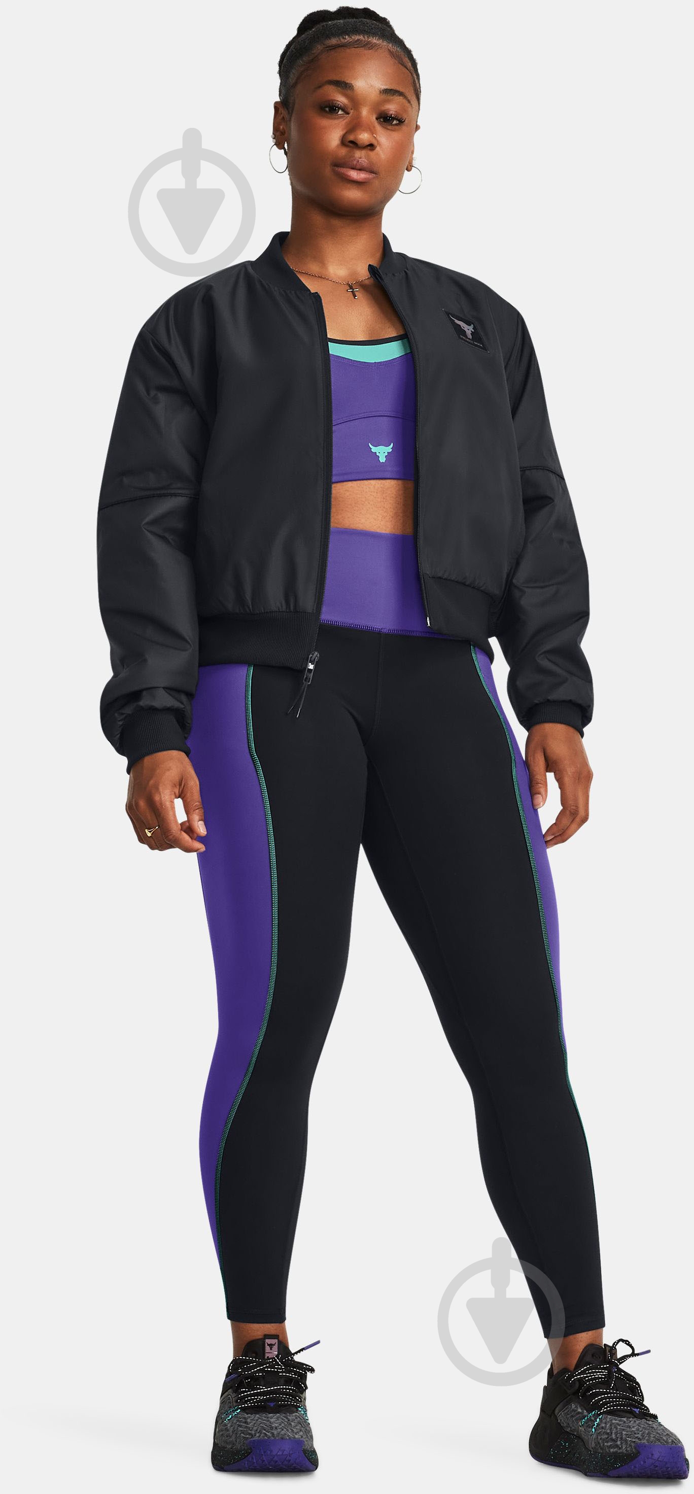 Джемпер Under Armour PJT RCK W'S BOMBER JACKET 1382177-001 р.M черный - фото 5
