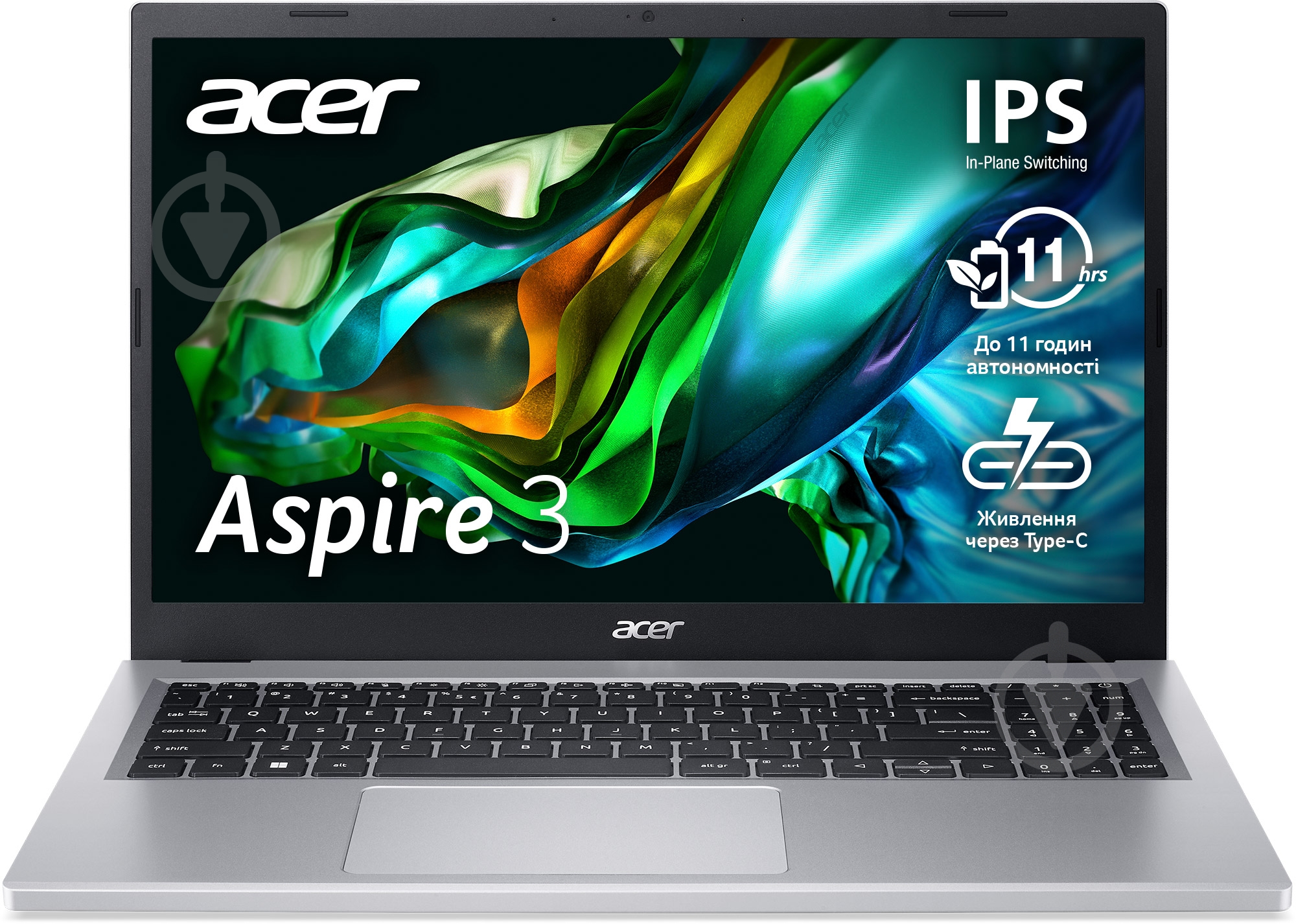Ноутбук Acer Aspire 3 15,6" (NX.KDEEU.005) silver - фото 1 Ноутбук Acer Aspire 3 15,6" (NX.KDEEU.005) silver - фото 1