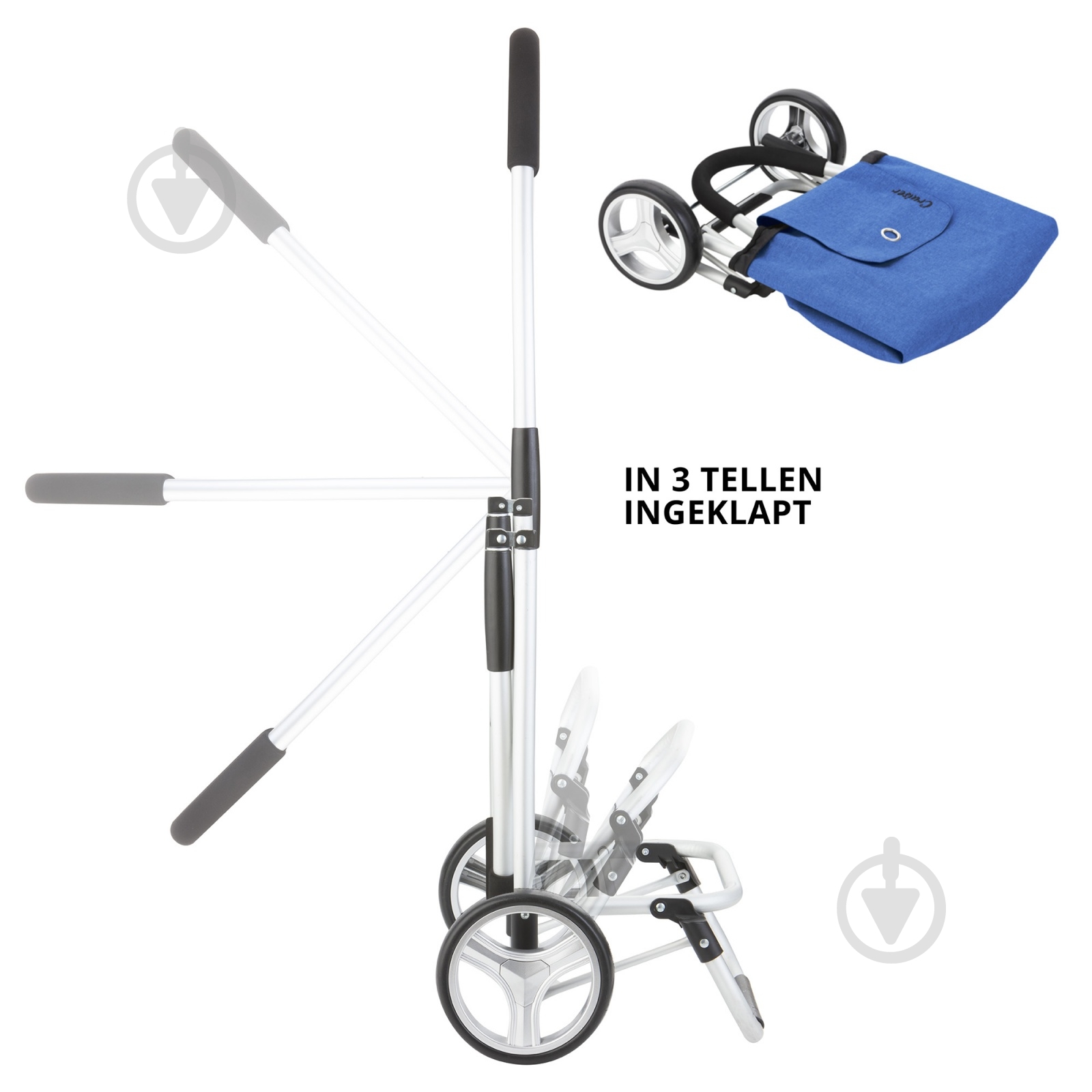 Сумка-тележка ShoppingCruiser Foldable 40 Blue 40 л синий - фото 7 Сумка-тележка ShoppingCruiser Foldable 40 Blue 40 л синий - фото 7