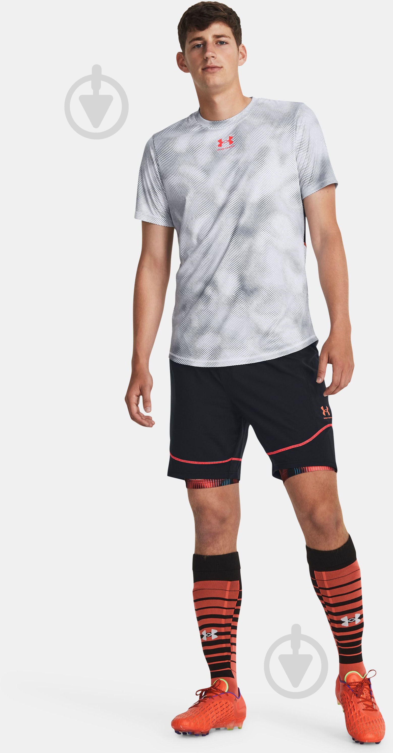 Шорты Under Armour UA HG PRTD LONG SHORTS 1380919-628 р. L красный - фото 3