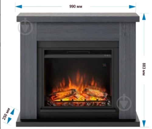 Камінокомплект Tagu Frode сірий - фото 2