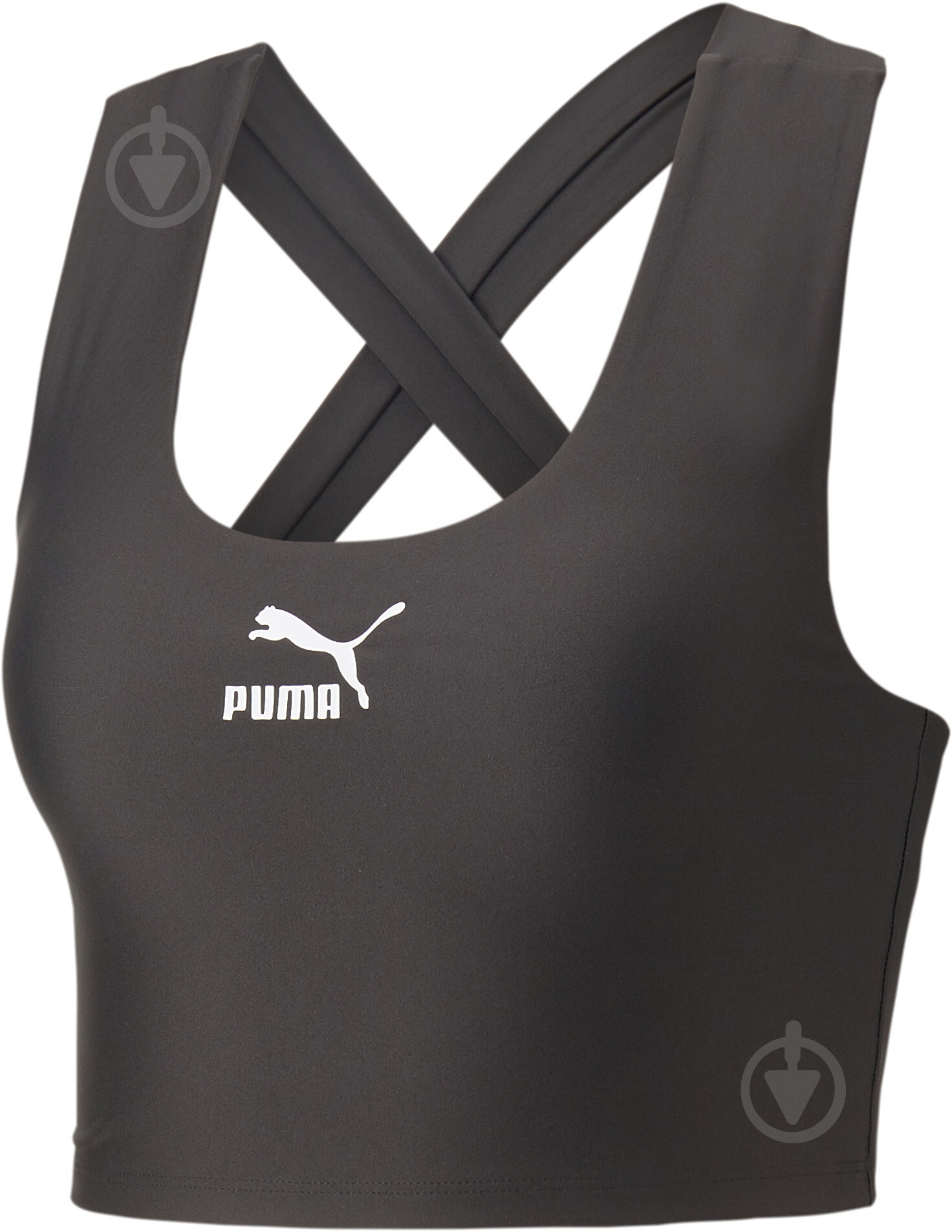 Бра Puma T7 CROP TOP 53829701 р.M черный - фото 1