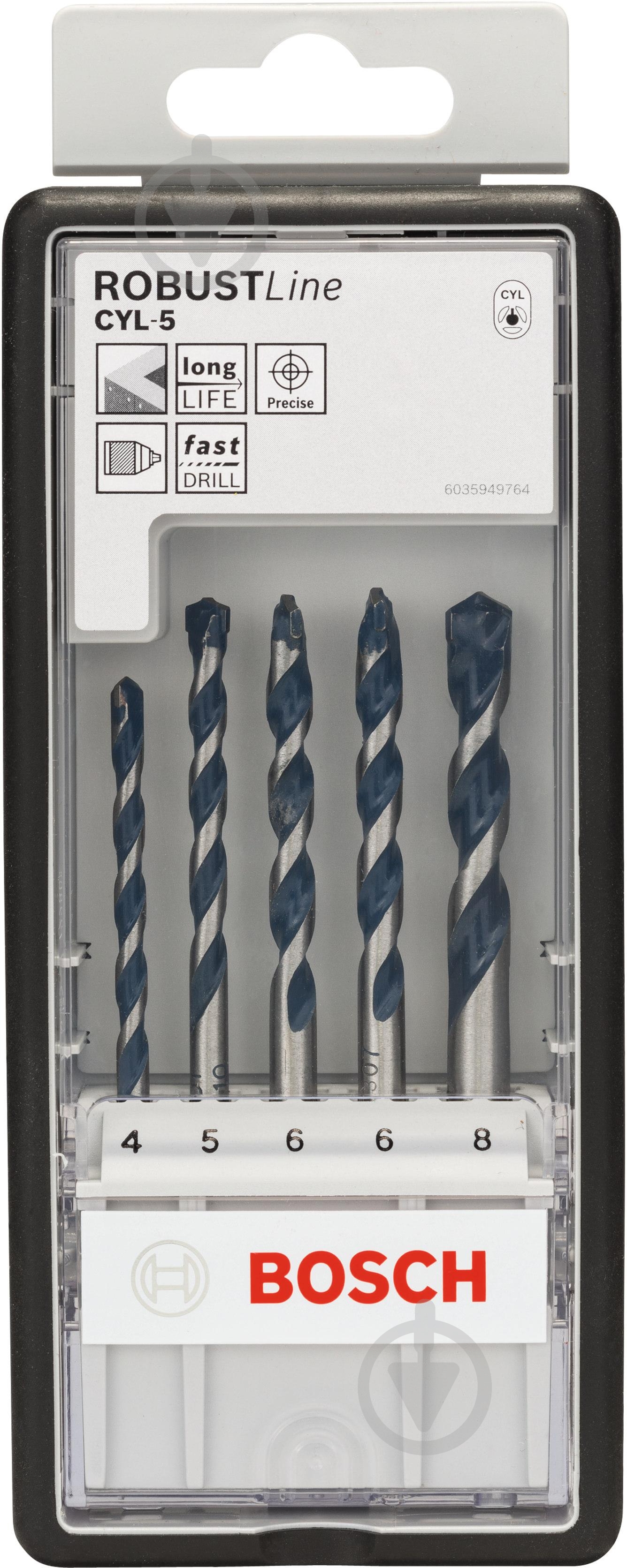Набор сверл Bosch Robust Line 5 шт. 2608588165 - фото 2