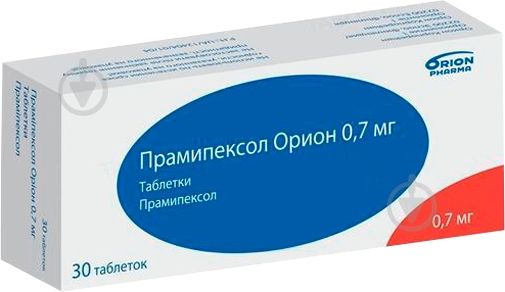 Праміпексол Оріон Оrіоn Corporation таблетки по 0.7 мг №30 (10х3) 30 шт. - фото 1