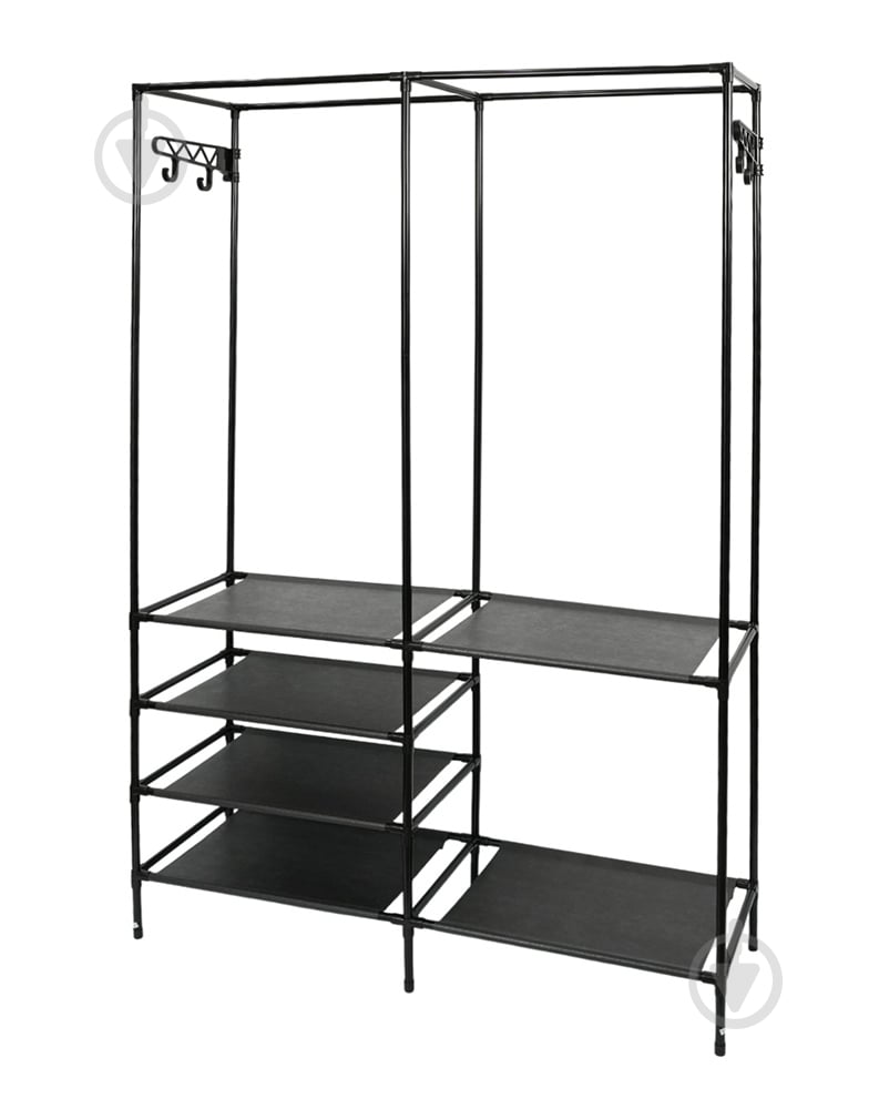Вешалка-стойка для одежды Fabrika FK-WH3010 HANG с полками 108x36x170 см черный - фото 3 Вешалка-стойка для одежды Fabrika FK-WH3010 HANG с полками 108x36x170 см черный - фото 3