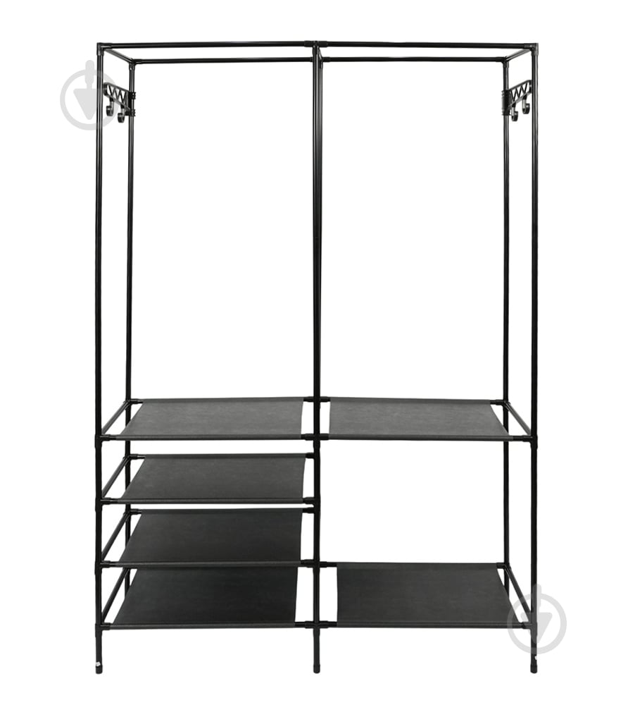 Вешалка-стойка для одежды Fabrika FK-WH3010 HANG с полками 108x36x170 см черный - фото 1 Вешалка-стойка для одежды Fabrika FK-WH3010 HANG с полками 108x36x170 см черный - фото 1