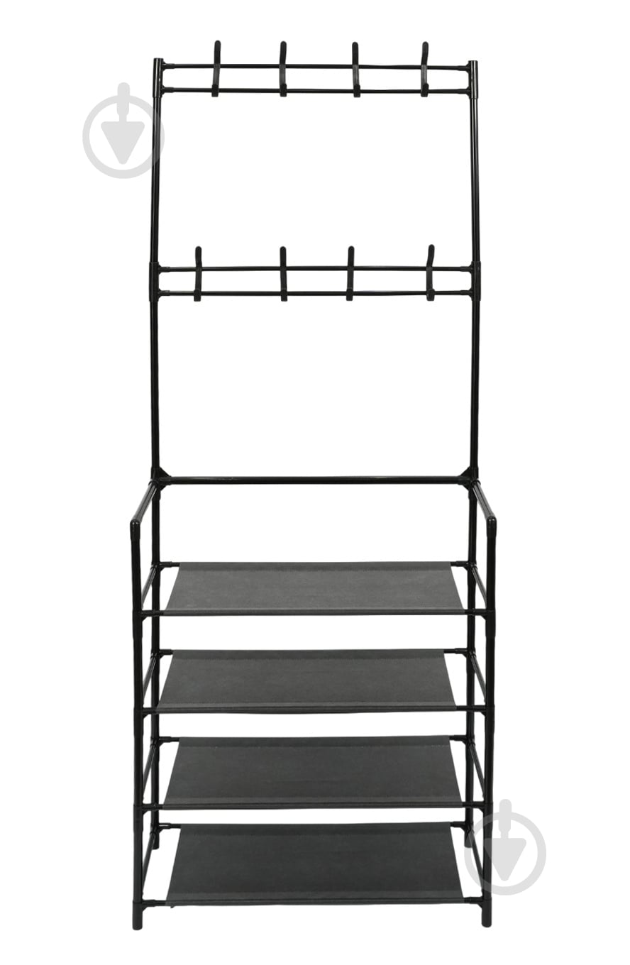 Вешалка-стойка для одежды Fabrika FK-WH3011 TALL с полками 60x26x155 см черный - фото 1 Вешалка-стойка для одежды Fabrika FK-WH3011 TALL с полками 60x26x155 см черный - фото 1