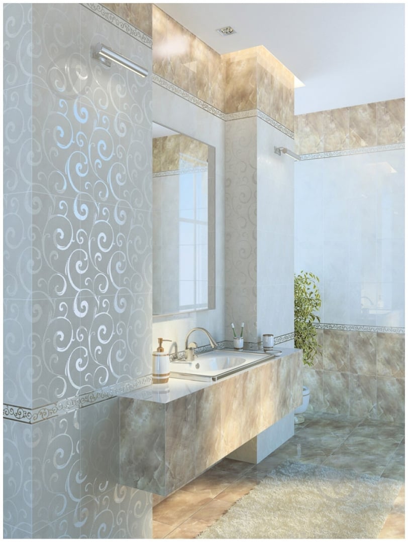 Плитка Golden Tile Onyx beige bottom И41061 25x40 см - фото 3