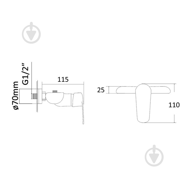 Смеситель для душа RJ Fly RBZ084-5 - фото 2 Смеситель для душа RJ Fly RBZ084-5 - фото 2