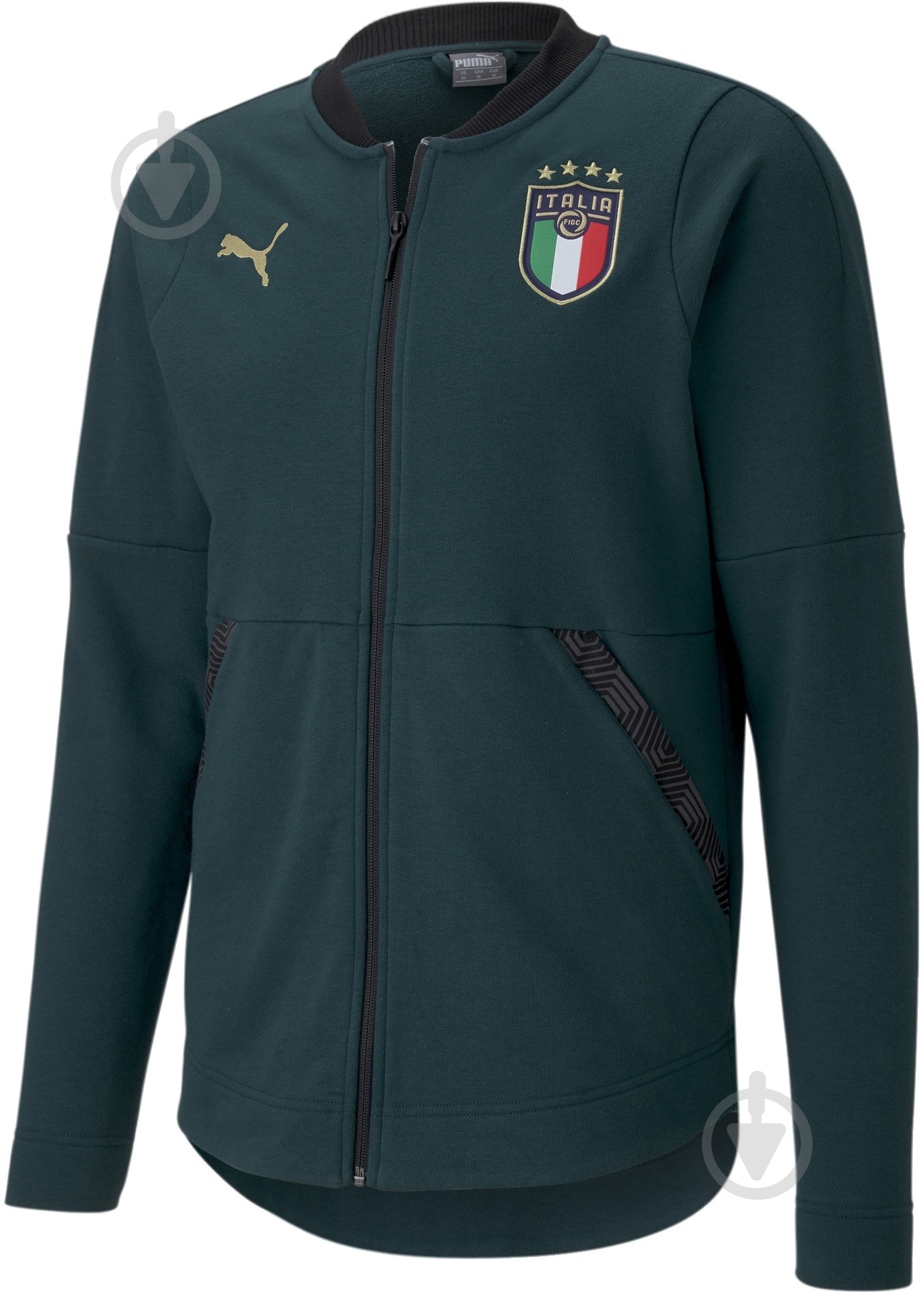 Джемпер Puma FIGC Casuals Jacket 75722503 р. S зеленый - фото 1