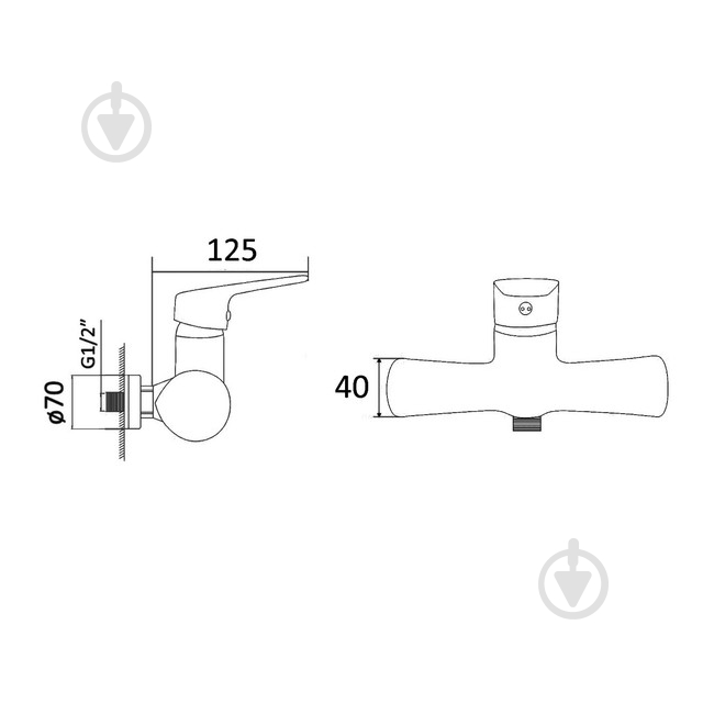 Смеситель для душа RJ Butterfly RBZ074-5 - фото 2 Смеситель для душа RJ Butterfly RBZ074-5 - фото 2