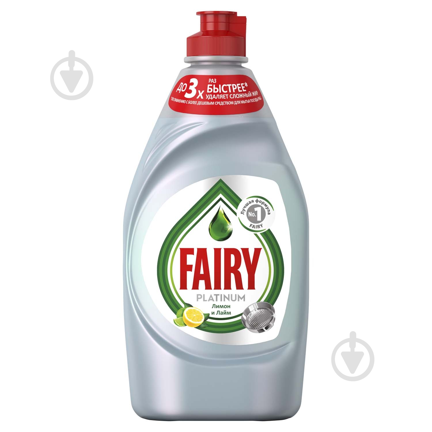 Засіб для ручного миття посуду Fairy Platinum Лимон і лайм 0,43 л - фото 2