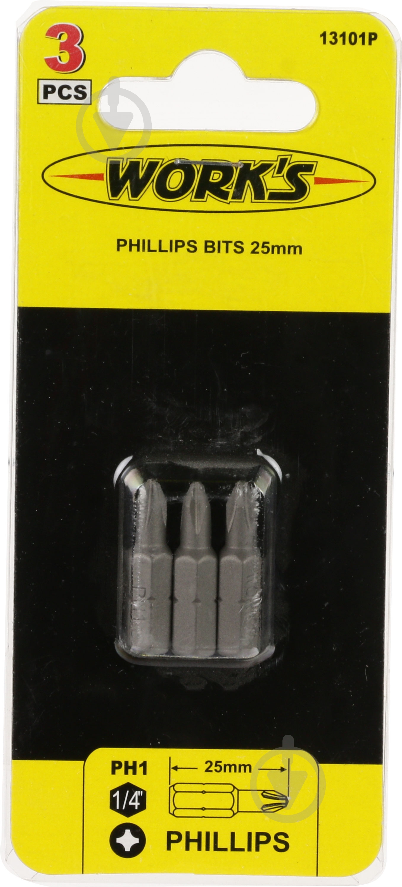 Бита Work's PH1x25 мм 3 шт. 13101P - фото 2