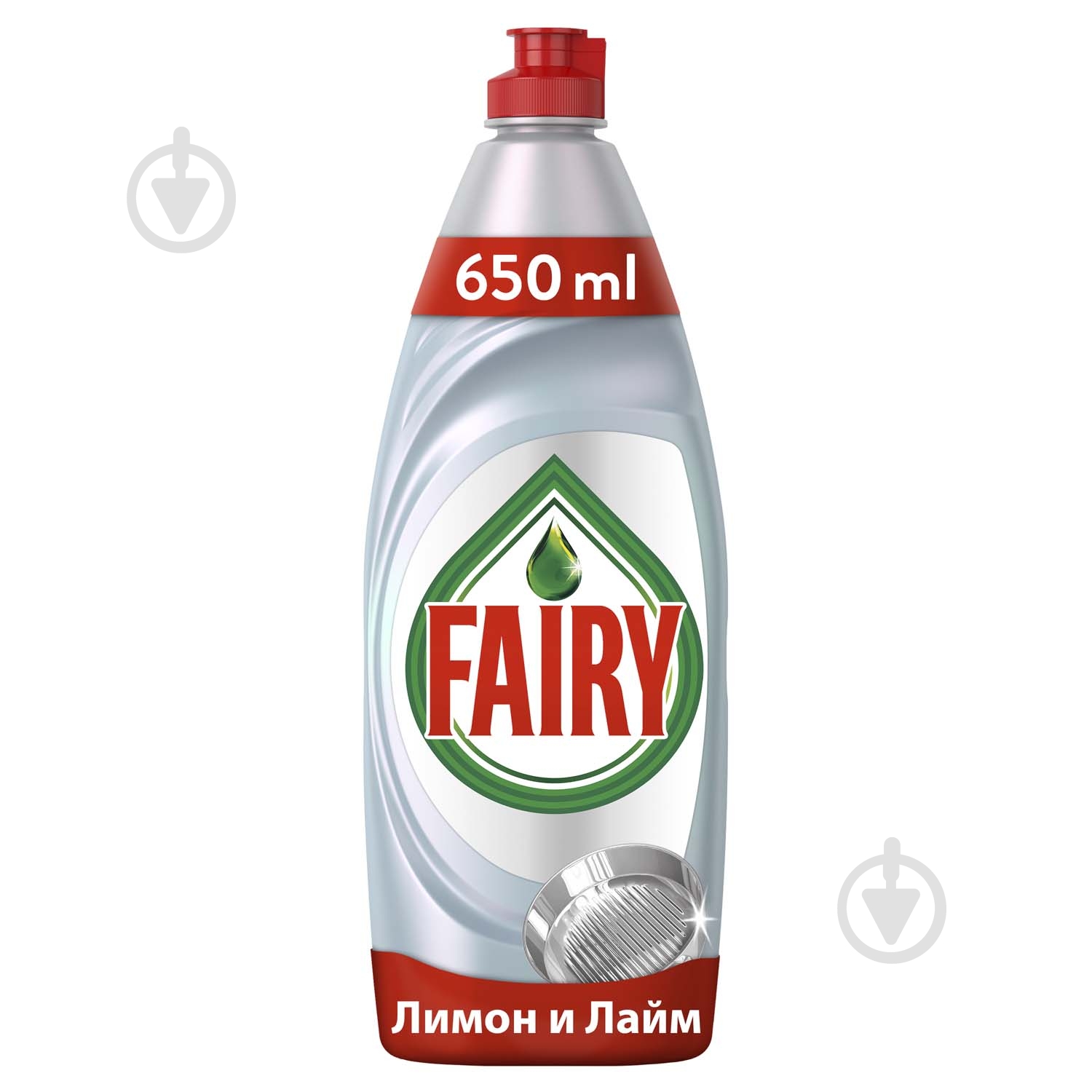 Засіб для ручного миття посуду Fairy Platinum Лимон і лайм 0,65 л - фото 1