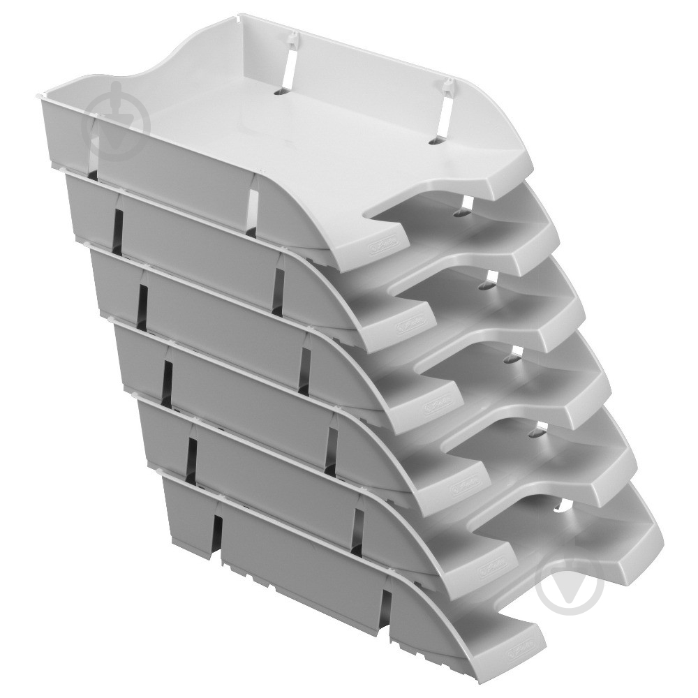 Лоток для бумаг горизонтальный space R-PET Solid серый 11247103 Herlitz - фото 4