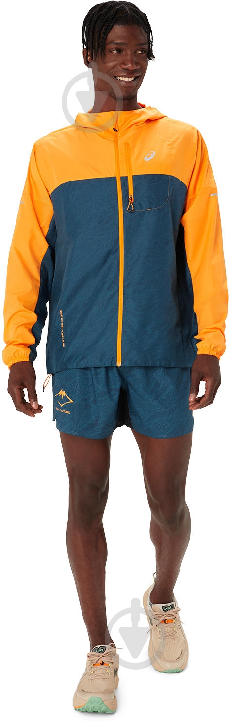 Куртка мужская Asics FUJITRAIL PACKABLE WINDBREAKER 2011C991_800 р.M оранжевая - фото 13