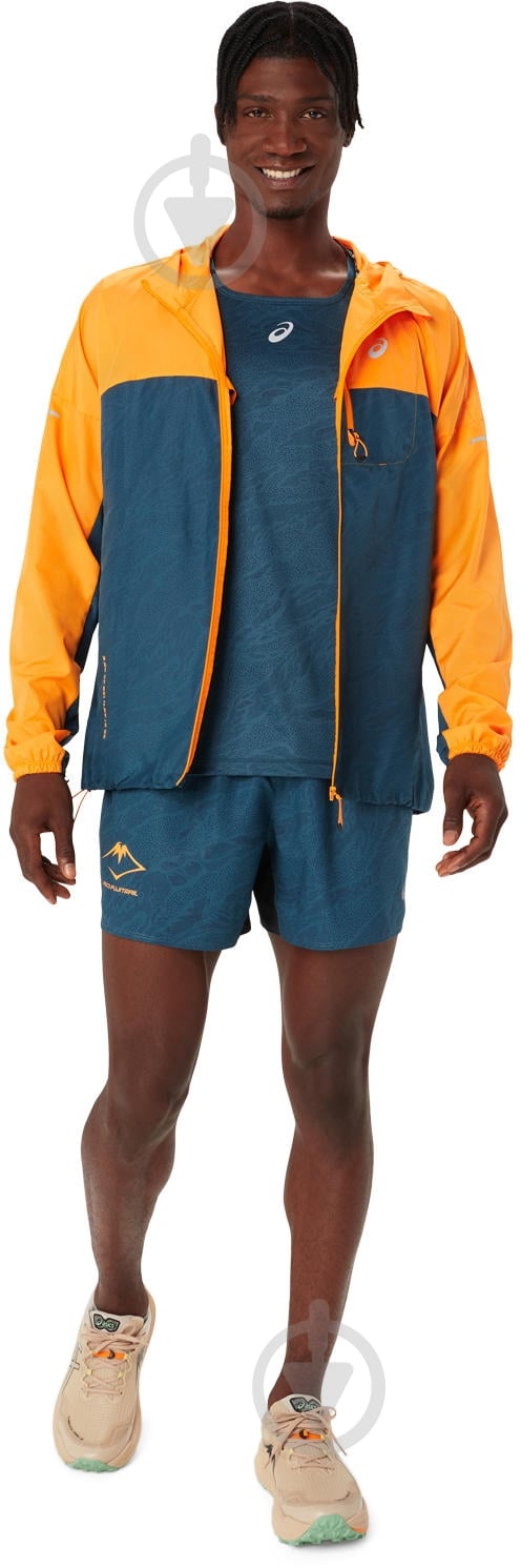 Куртка мужская Asics FUJITRAIL PACKABLE WINDBREAKER 2011C991_800 р.M оранжевая - фото 15