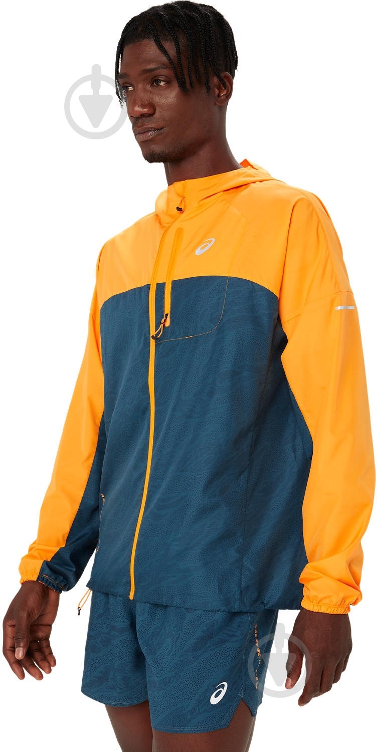 Куртка мужская Asics FUJITRAIL PACKABLE WINDBREAKER 2011C991_800 р.M оранжевая - фото 2
