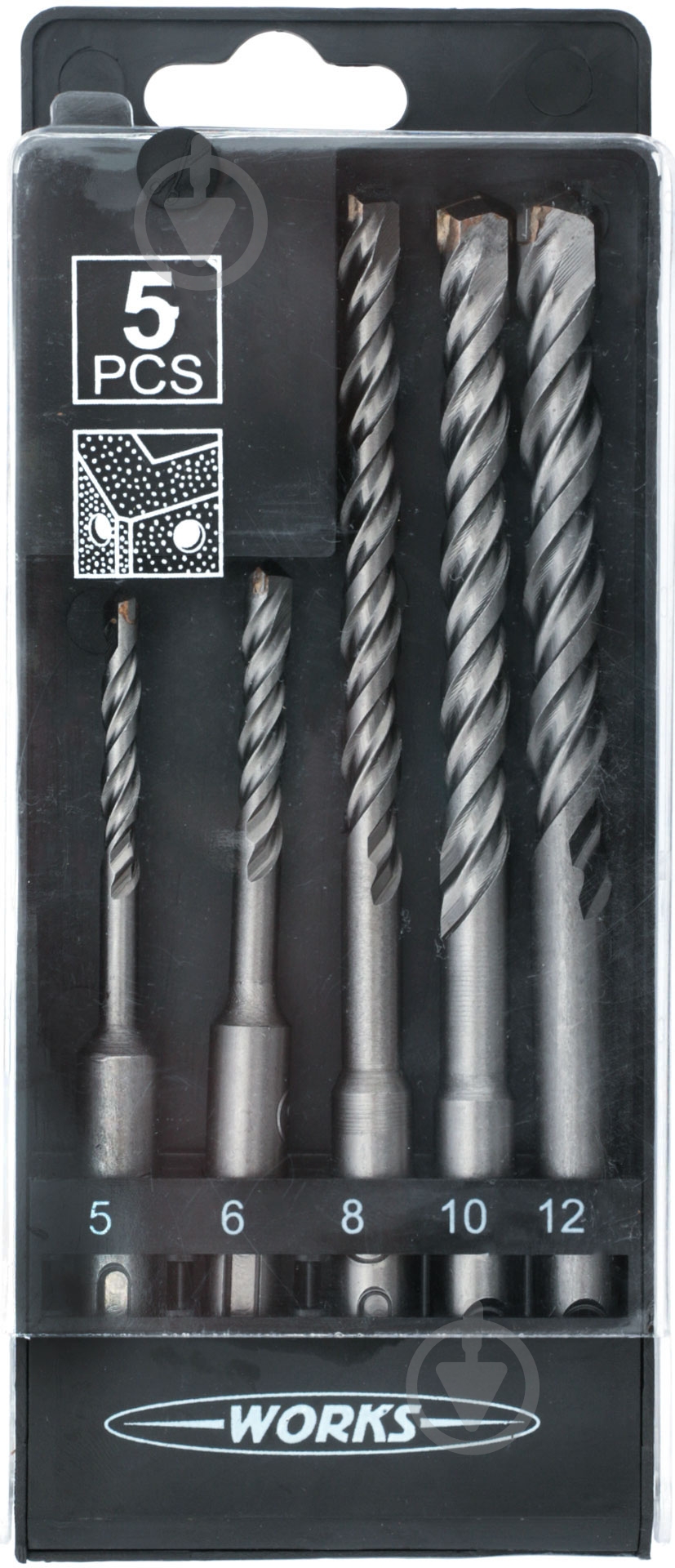 Набор буров Work's SDS-plus 5 шт. S502 - фото 1
